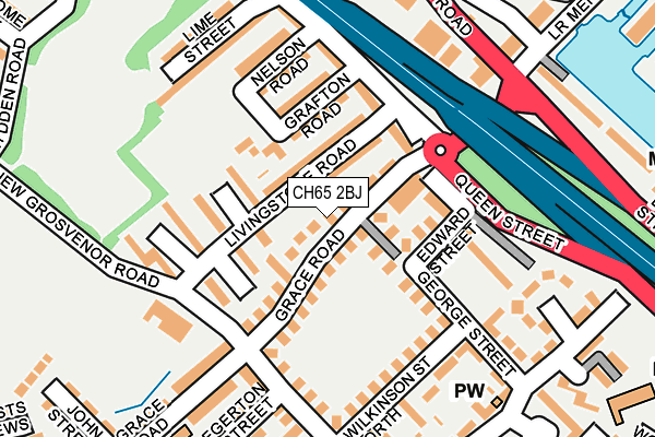 CH65 2BJ map - OS OpenMap – Local (Ordnance Survey)