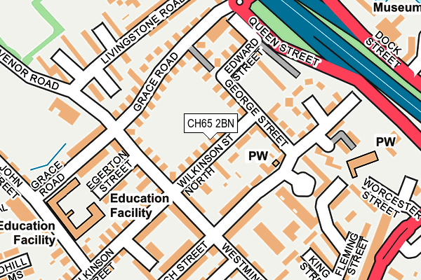 CH65 2BN map - OS OpenMap – Local (Ordnance Survey)