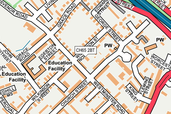 CH65 2BT map - OS OpenMap – Local (Ordnance Survey)