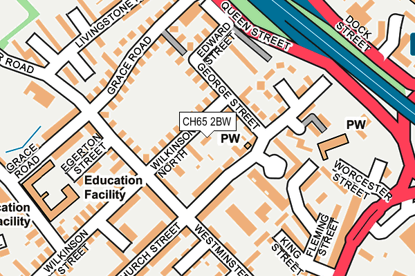 CH65 2BW map - OS OpenMap – Local (Ordnance Survey)