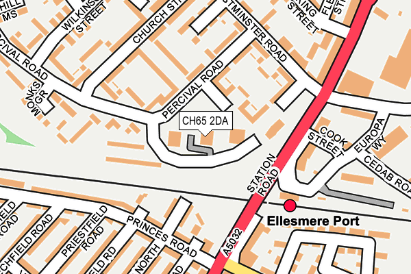 CH65 2DA map - OS OpenMap – Local (Ordnance Survey)