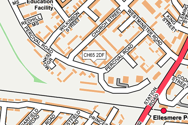 CH65 2DF map - OS OpenMap – Local (Ordnance Survey)