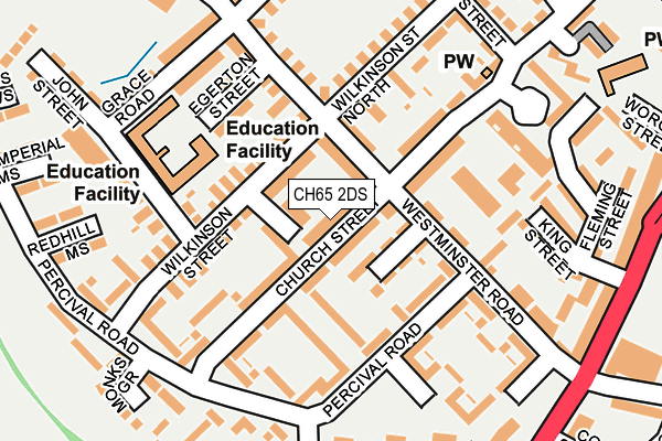 CH65 2DS map - OS OpenMap – Local (Ordnance Survey)