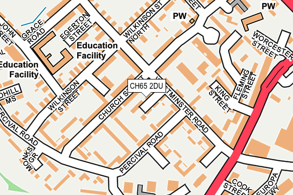 CH65 2DU map - OS OpenMap – Local (Ordnance Survey)