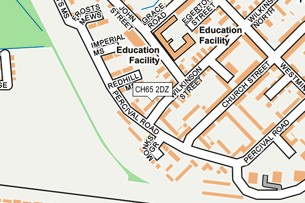 CH65 2DZ map - OS OpenMap – Local (Ordnance Survey)