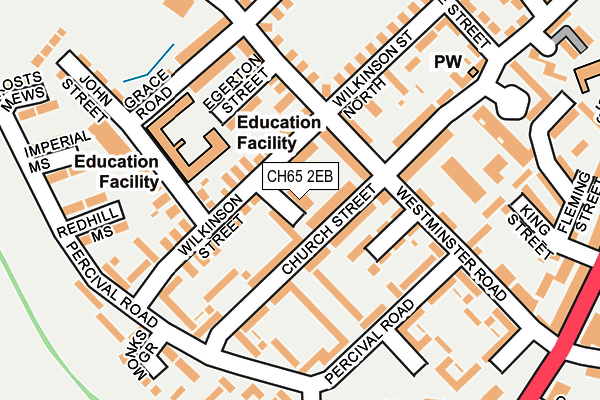 CH65 2EB map - OS OpenMap – Local (Ordnance Survey)