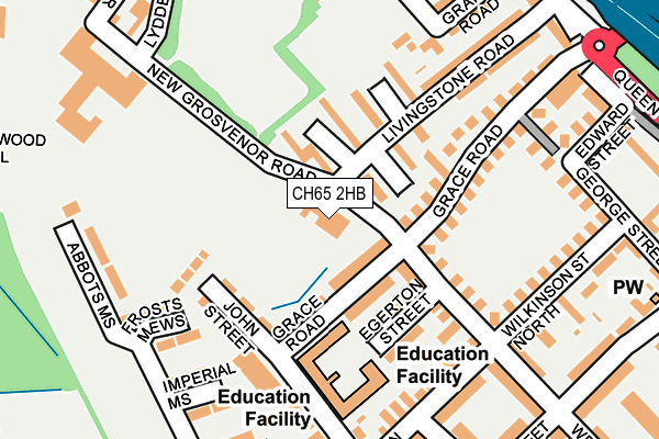 CH65 2HB map - OS OpenMap – Local (Ordnance Survey)