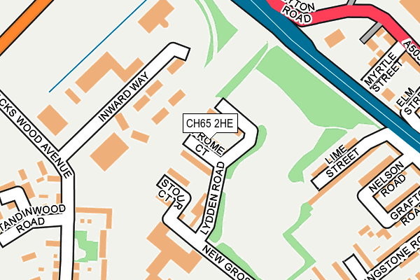 CH65 2HE map - OS OpenMap – Local (Ordnance Survey)