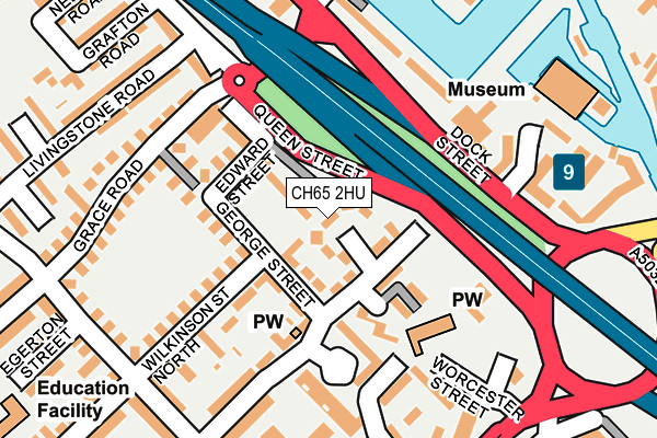 CH65 2HU map - OS OpenMap – Local (Ordnance Survey)