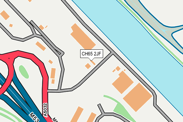 CH65 2JF map - OS OpenMap – Local (Ordnance Survey)