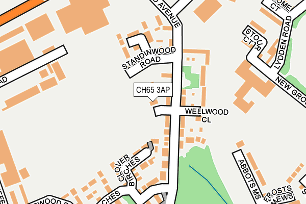 CH65 3AP map - OS OpenMap – Local (Ordnance Survey)