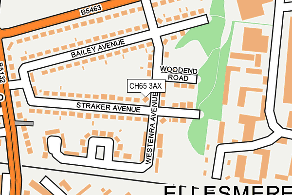 CH65 3AX map - OS OpenMap – Local (Ordnance Survey)