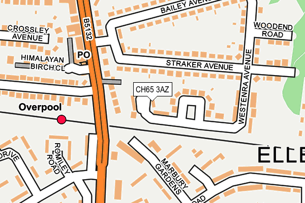 CH65 3AZ map - OS OpenMap – Local (Ordnance Survey)