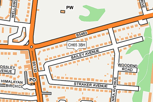 CH65 3BH map - OS OpenMap – Local (Ordnance Survey)