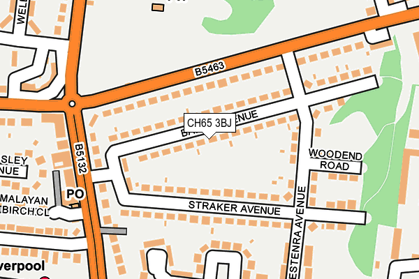 CH65 3BJ map - OS OpenMap – Local (Ordnance Survey)