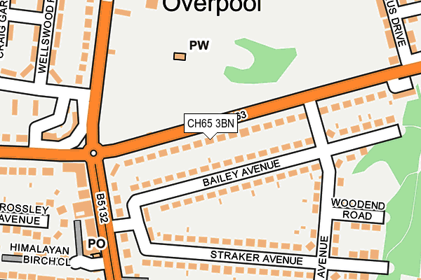 CH65 3BN map - OS OpenMap – Local (Ordnance Survey)