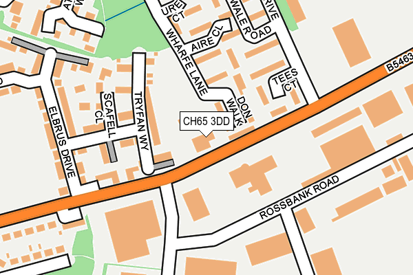 CH65 3DD map - OS OpenMap – Local (Ordnance Survey)