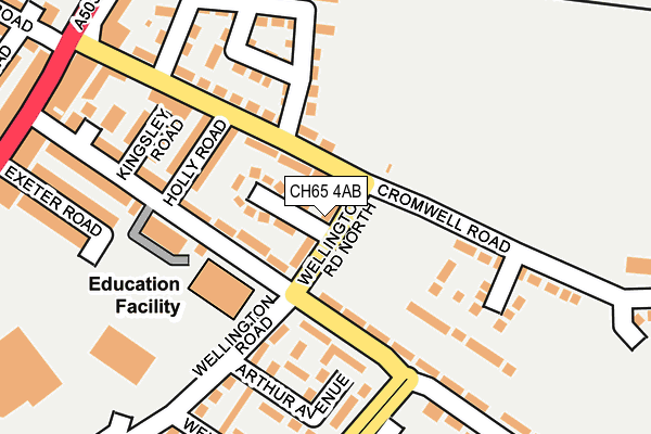 CH65 4AB map - OS OpenMap – Local (Ordnance Survey)