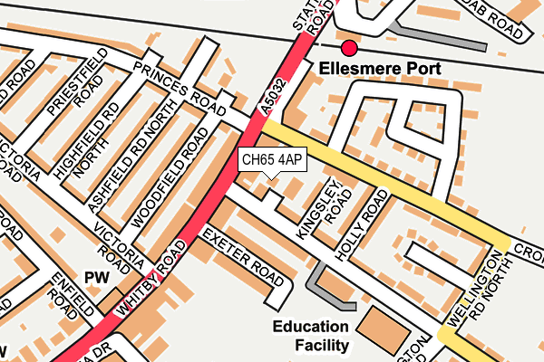 CH65 4AP map - OS OpenMap – Local (Ordnance Survey)