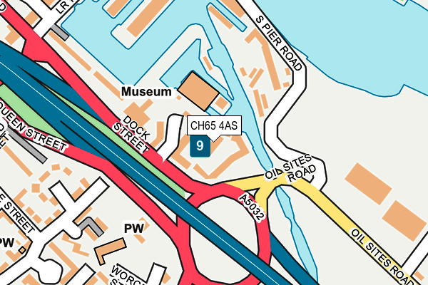 CH65 4AS map - OS OpenMap – Local (Ordnance Survey)