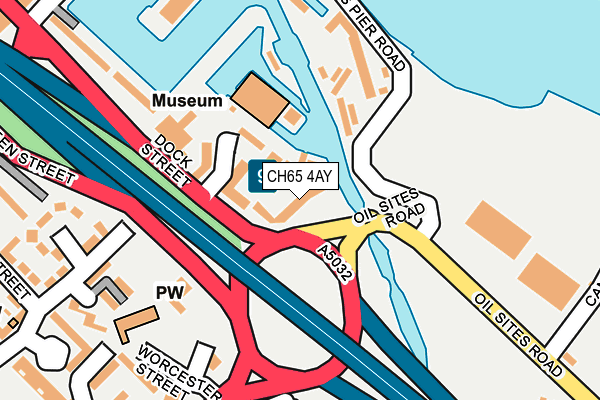 CH65 4AY map - OS OpenMap – Local (Ordnance Survey)