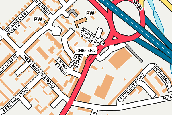 CH65 4BQ map - OS OpenMap – Local (Ordnance Survey)