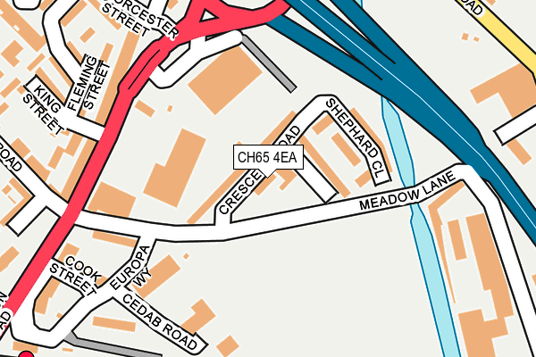 CH65 4EA map - OS OpenMap – Local (Ordnance Survey)