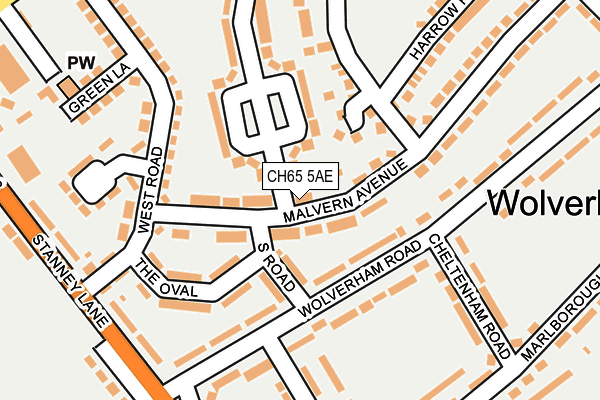 CH65 5AE map - OS OpenMap – Local (Ordnance Survey)