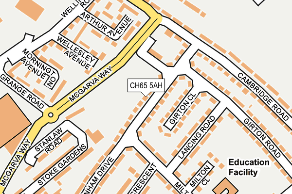 CH65 5AH map - OS OpenMap – Local (Ordnance Survey)