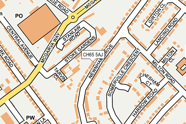 CH65 5AJ map - OS OpenMap – Local (Ordnance Survey)