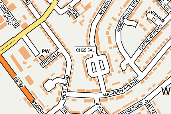CH65 5AL map - OS OpenMap – Local (Ordnance Survey)
