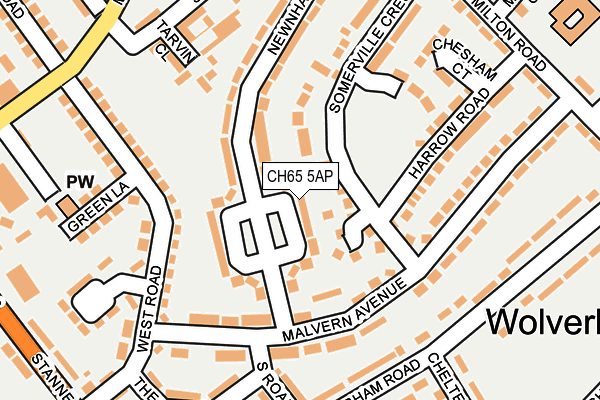 CH65 5AP map - OS OpenMap – Local (Ordnance Survey)
