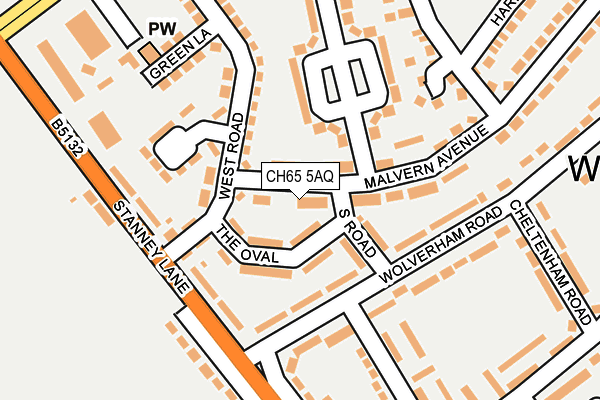 CH65 5AQ map - OS OpenMap – Local (Ordnance Survey)