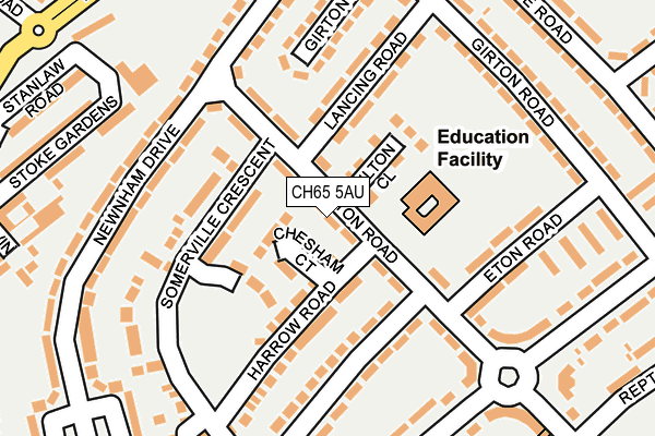 CH65 5AU map - OS OpenMap – Local (Ordnance Survey)