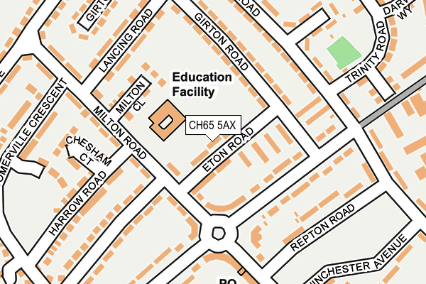 CH65 5AX map - OS OpenMap – Local (Ordnance Survey)