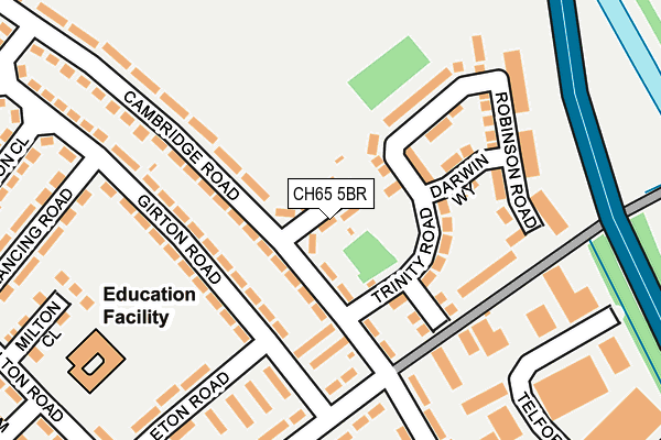 CH65 5BR map - OS OpenMap – Local (Ordnance Survey)