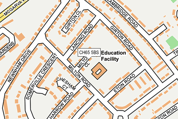 CH65 5BS map - OS OpenMap – Local (Ordnance Survey)