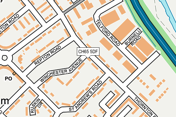 CH65 5DF map - OS OpenMap – Local (Ordnance Survey)