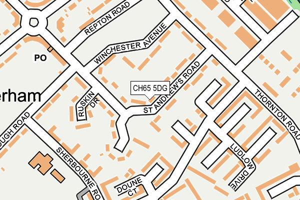 CH65 5DG map - OS OpenMap – Local (Ordnance Survey)