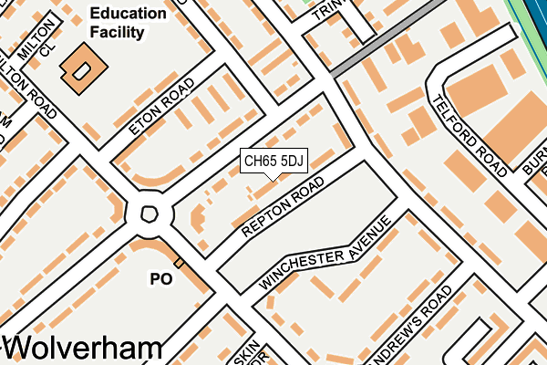 CH65 5DJ map - OS OpenMap – Local (Ordnance Survey)