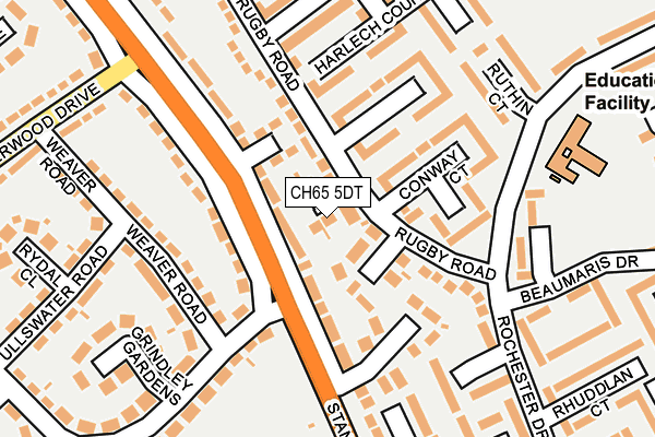 CH65 5DT map - OS OpenMap – Local (Ordnance Survey)