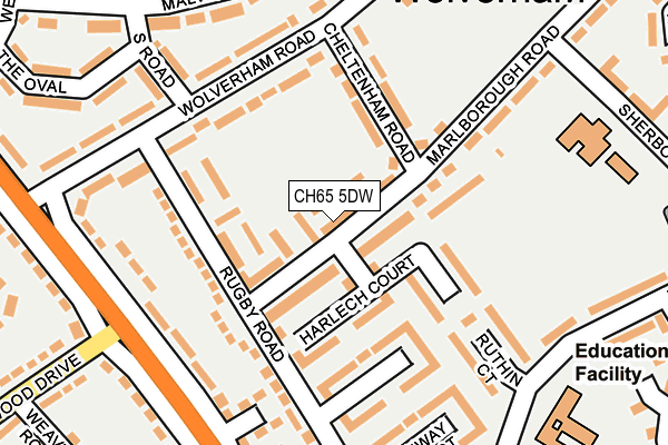 CH65 5DW map - OS OpenMap – Local (Ordnance Survey)