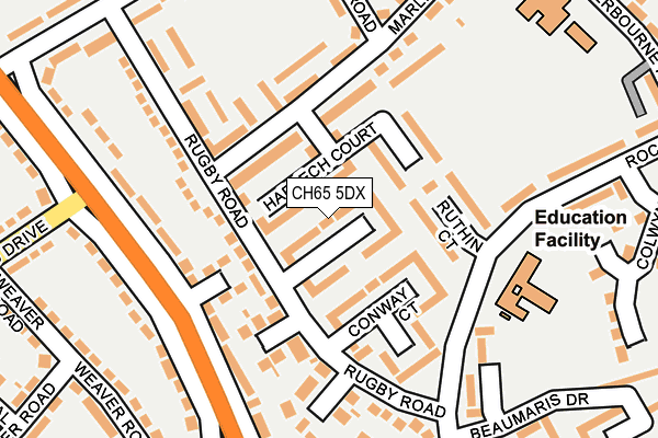 CH65 5DX map - OS OpenMap – Local (Ordnance Survey)