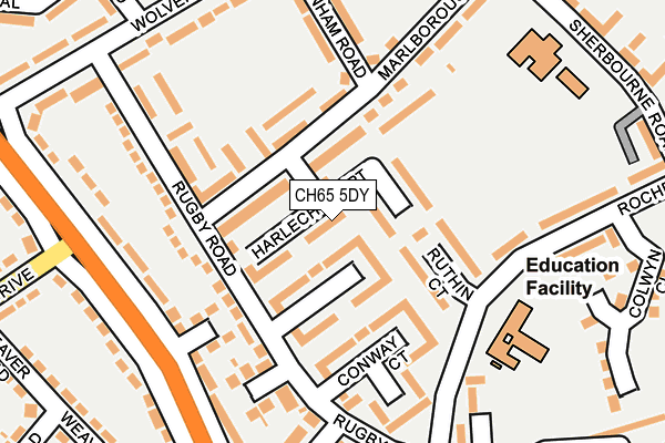 CH65 5DY map - OS OpenMap – Local (Ordnance Survey)