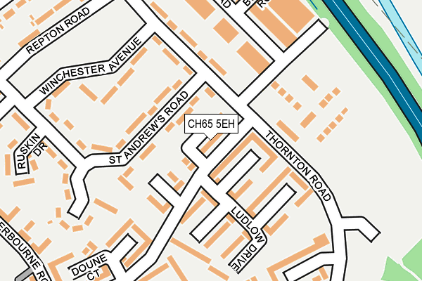 CH65 5EH map - OS OpenMap – Local (Ordnance Survey)