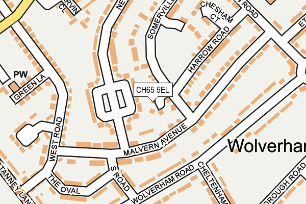 CH65 5EL map - OS OpenMap – Local (Ordnance Survey)