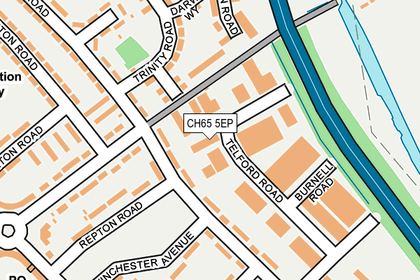 CH65 5EP map - OS OpenMap – Local (Ordnance Survey)