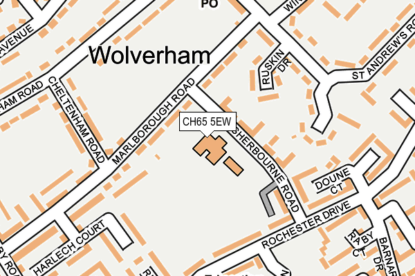 CH65 5EW map - OS OpenMap – Local (Ordnance Survey)