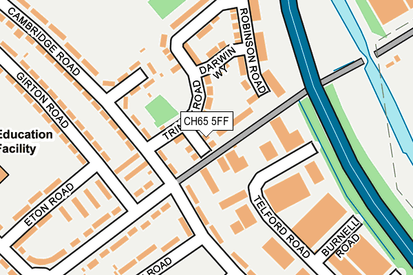 CH65 5FF map - OS OpenMap – Local (Ordnance Survey)