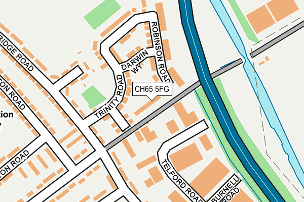 CH65 5FG map - OS OpenMap – Local (Ordnance Survey)